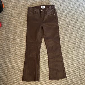 Frame Le Crop Mini Boot “Dark Chocolate” Waxed Jeans - Size 25